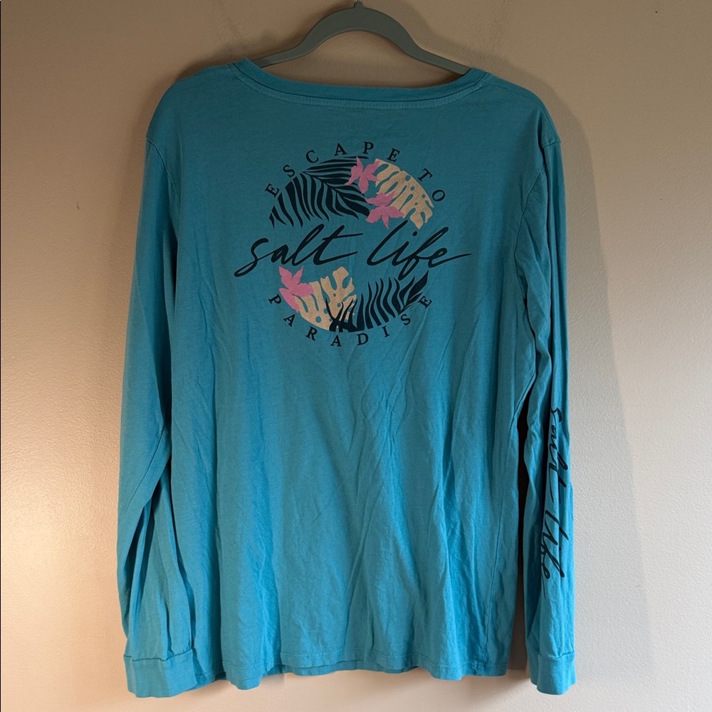 Salt Life Teal Long Sleeve Graphic Tee